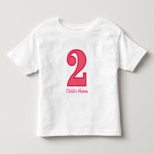 T-shirt Menina número dois, Nome da Criança