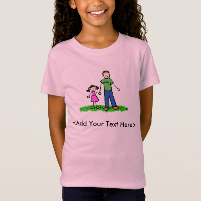 T-Shirt Menina pai (Brunette) (Frente)