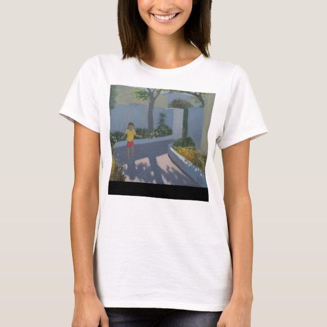 T-shirt Menina que salta Santorini 2002 (Frente)