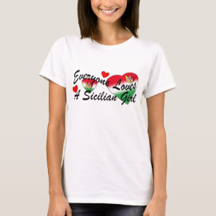 T-shirt Menina siciliano dos amores