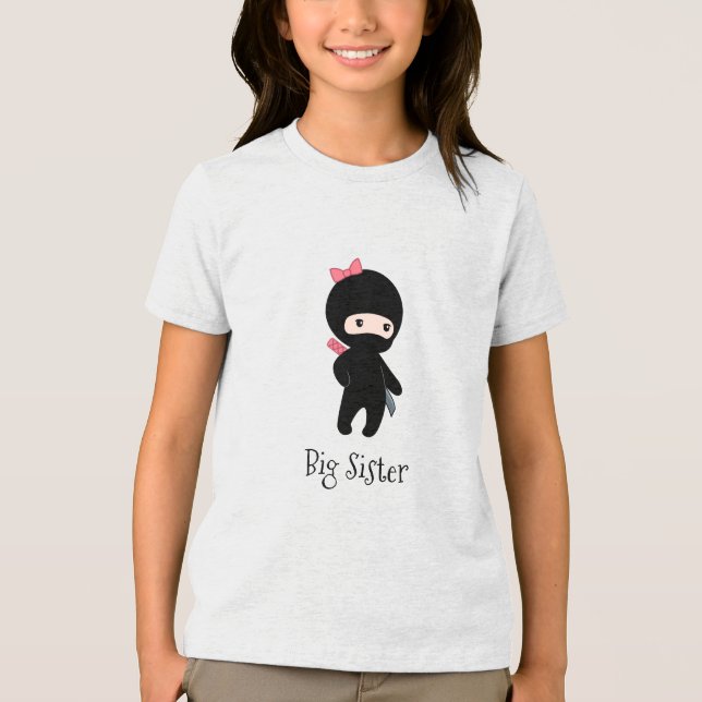 T-shirt Menina Tiny Ninja - Irmã Grande (Frente)