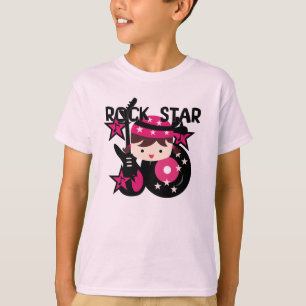 T-shirt Menina triguenha da estrela do rock