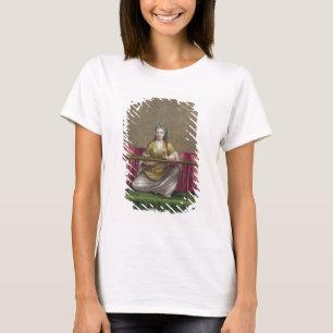 T-shirt Menina turca, bordando, século XVIII (engravin