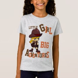 T-shirt MENINAS adoram AVENTURAS Adicione nome de trás Pod