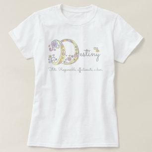 T-shirt Meninas de destino Nome D que significa monograma