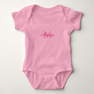 T-shirt Meninas de monograma cor-de-rosa