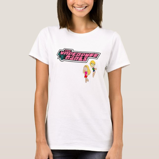 T-shirt meninas do vaperpuff (Frente)