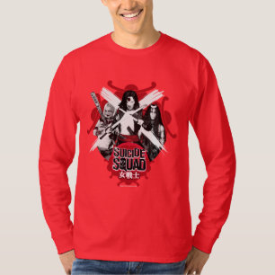 T-shirt Meninas "guerreiro fêmea " do pelotão do pelotão  