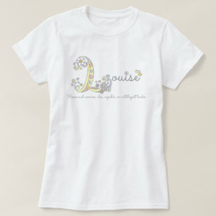 T-shirt Meninas L T conhecido de Louise do monograma do