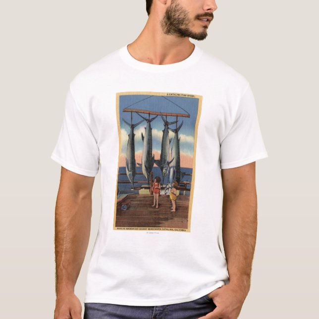 T-shirt Meninas que olham o espadarte travado (Frente)