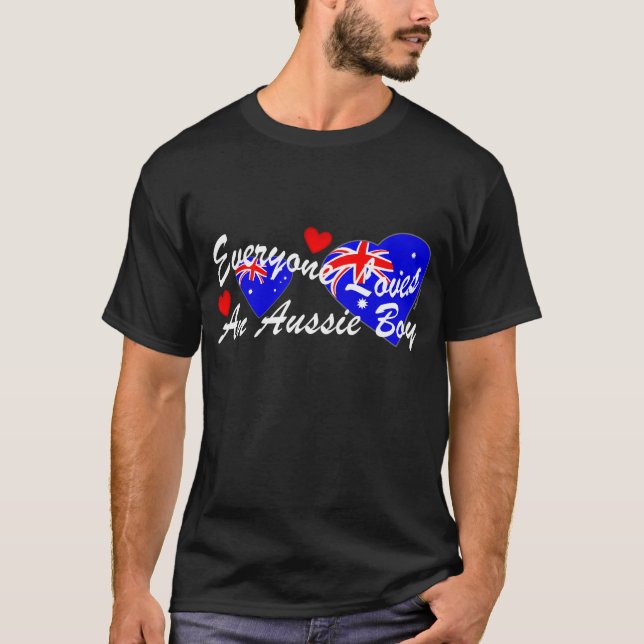 T-shirt Menino australiano dos amores (escuro) (Frente)
