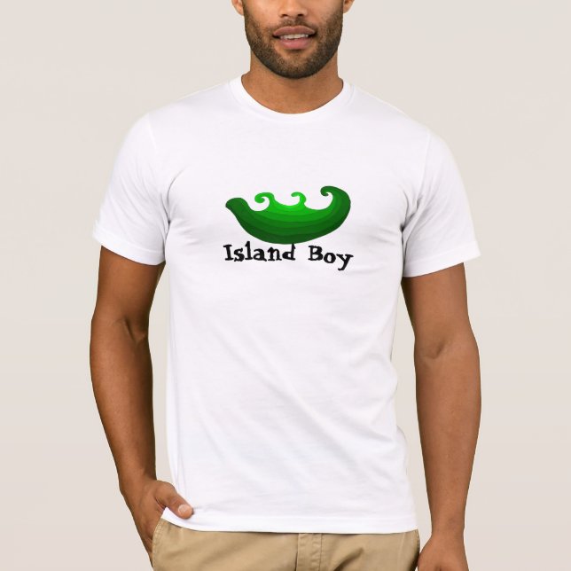 T-shirt Menino da Ilha Ondas do Oceano (Frente)