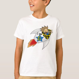 T-shirt Menino de 6 anos de idade em um foguete