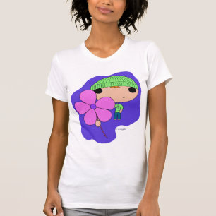 T-shirt Menino do amante (fundo roxo)