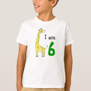T-shirt Menino do aniversário da criança de 6
