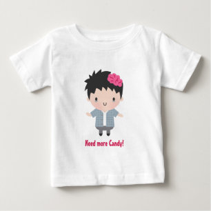 T-shirt Menino Zumbi Fofo, Doce, Bebê Halloween