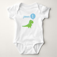 Meninos Dinossauro Balão primeiro aniversario Body