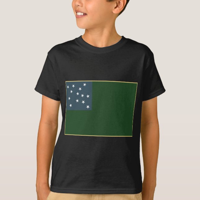 T-shirt Meninos verdes da montanha e a bandeira da (Frente)