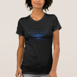 T-shirt Menorah de sete ramos de Israel e de Shema Israel<br><div class="desc">Menorah de sete ramos de Israel e de cor do azul de Shema Israel</div>