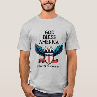 T-Shirt Mens da América deus abençoe