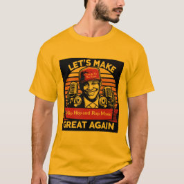 T-Shirt Mens Orange Hip Hop