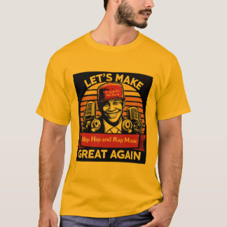 T-Shirt Mens Orange Hip Hop