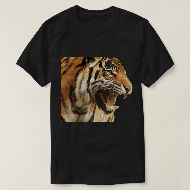 T-shirt Mens Womens Tiger Big Cat (Frente do Design)