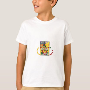 T-shirt Mensagem de amor em Rasta Colors Art Impressão