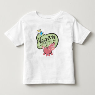 T-shirt Mensagem de Vegan de Corte