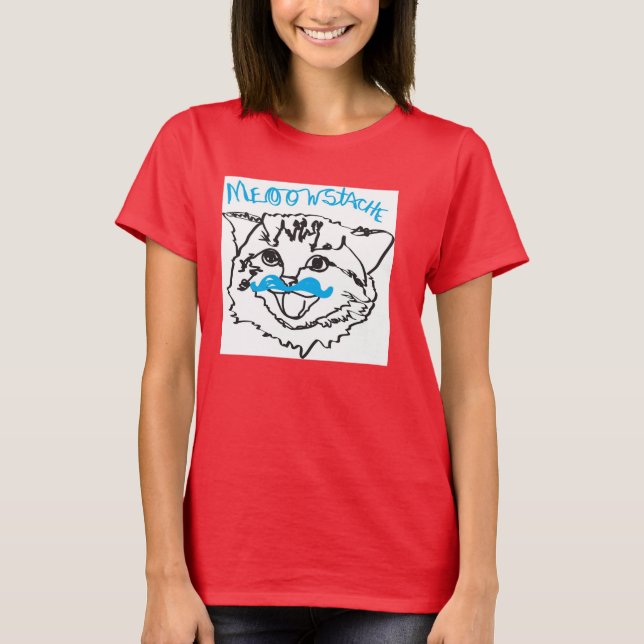 T-shirt Meoowstache (Frente)