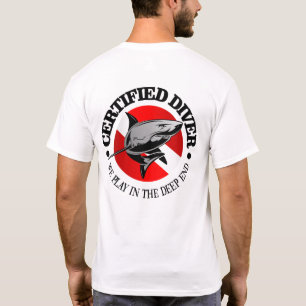 T-shirt Mergulhador certificado (tubarão)