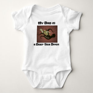 T-shirt Mergulhador do mar profundo do onsie do bebê