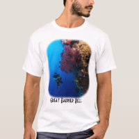 Mergulhador e coral macio no grande recife de