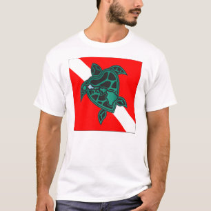 T-shirt Mergulho autónomo de Havaí - tartaruga de Havaí