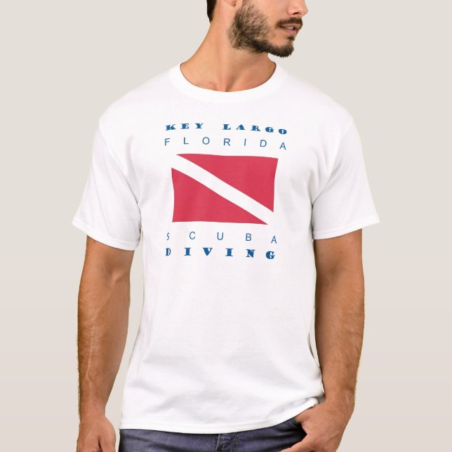 T-shirt Mergulho chave do mergulhador de Florida do Largo (Frente)