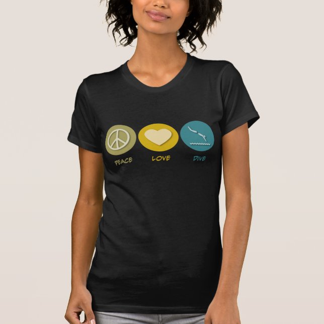 T-shirt Mergulho do amor da paz (Frente)