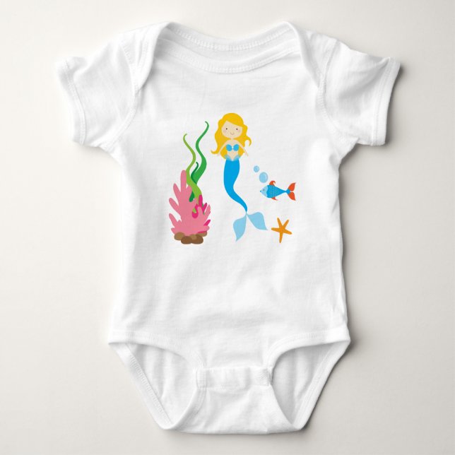 T-shirt Mermaid Baby Bodyetu Tutu (Frente)