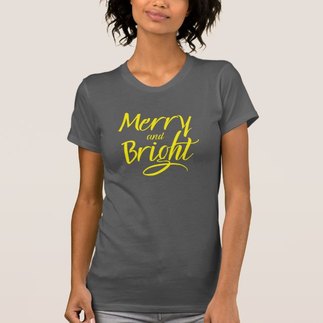T-shirt : Merry and Bright (grey) (Frente)