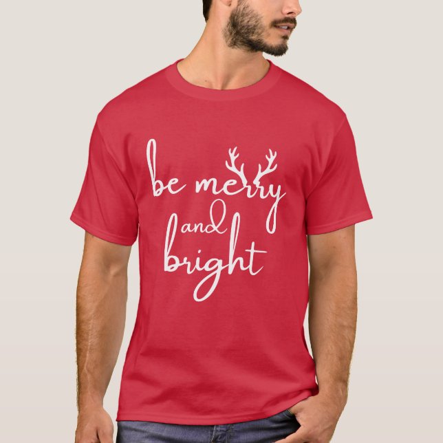 T-Shirt : Merry Christmas (red) (Frente)
