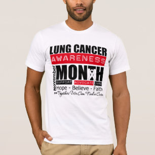 T-shirt Mês da consciência do câncer pulmonar de novemb