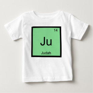 T-shirt Mesa Periódica do Elemento de Química de Nome Ju