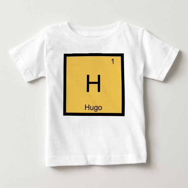 T-shirt Mesa Periódica do Elemento de Química do Nome do H (Frente)