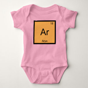 T-shirt Mesa Periódica do Elemento Químico do Nome Arya