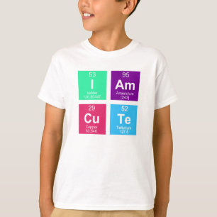 T-shirt mesa periódica química dos elementos: IAmCuTe
