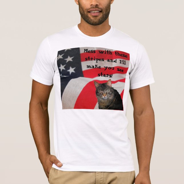 T-shirt Mess With Flag Faz Você Ver Stars Memory (Frente)