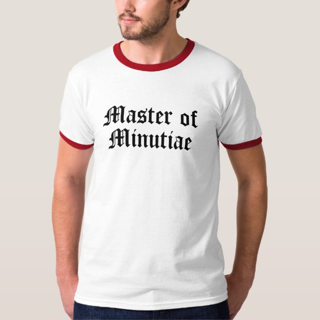 T-shirt Mestre das minúcias (Frente)