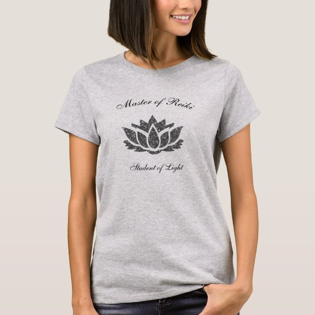 T-shirt Mestre do design de Reiki Lotus (Frente)