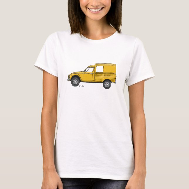 T-shirt met gele Citroën Acadiane (Frente)