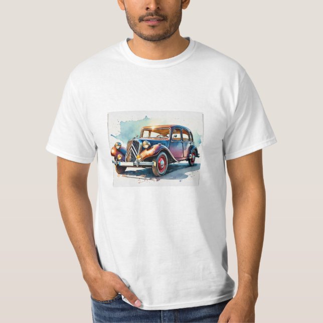 t-shirt met  oldtimer (Frente)