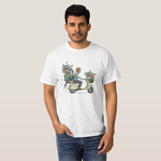 T-shirt met scooter (Frente Completa)